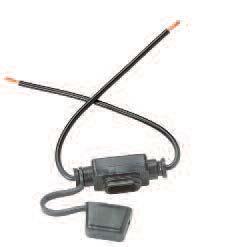 Catalog Numbers Catalog Fuse Holder Fuse Electrical Numbers Description Amps Connection HHL Black w/ cover 2-20 #16 black leadwire, 4 length stripped to 1 /4 HHM Black w/ cover 2-30 #12 red leadwire,