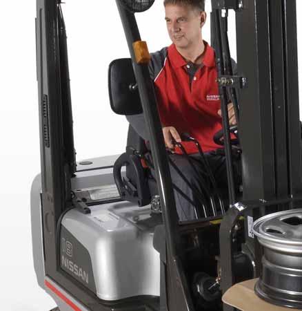 The truck can be operated slowly with excellent controllability, or at speed - up to 19 km/hrs -