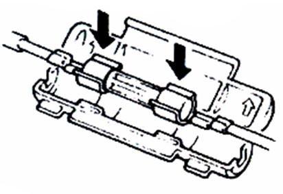 Remove the battery cover, and you ll find the fuse holder near battery. Open the fuse box cover, and pull out the fuse. Check it for damage or broken.