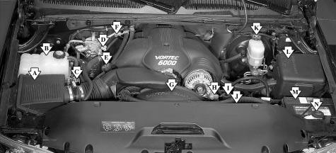 Engine Compartment Overview When you open the hood on