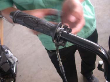 bracket cover should insert into location hole which on the Handlebar) Tighten two bolts on the bracket cover.