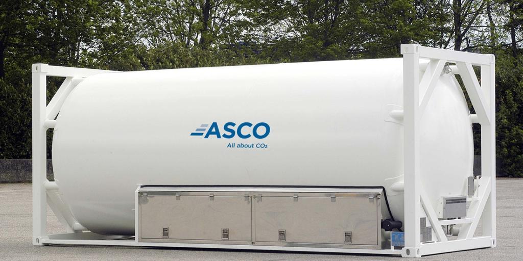 CO2 Storage 20 ASCO ISO Tank Containers ASCO CO2 and Cryogenic 20 ISO Tank Containers include a high quality vacuum multi-laminar super insulation and are