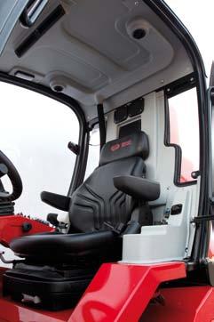 The heating unit is located outside, at the rear of the cab, so as not to take up any of the internal space or increase the overall height of the machine.
