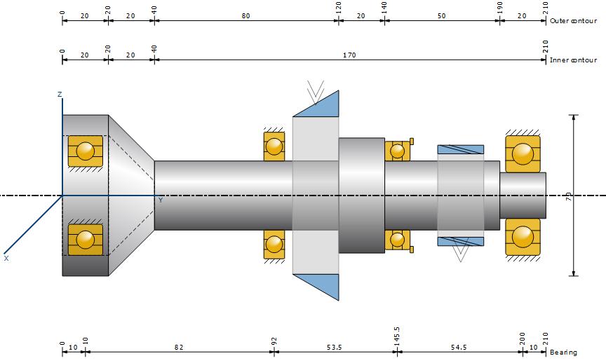 1 Task 1.1 General In KISSsoft, roller bearings are usually analyzed as part of the shaft analysis process.