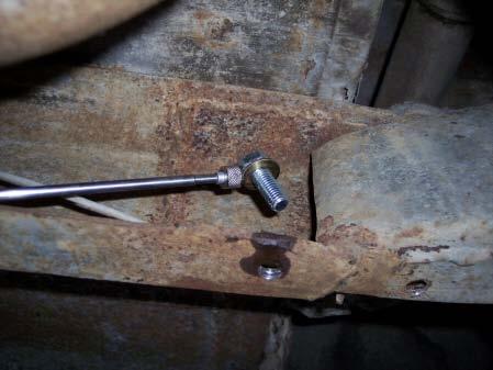 Position the clevis bracket onto the frame so that it will be possible to use