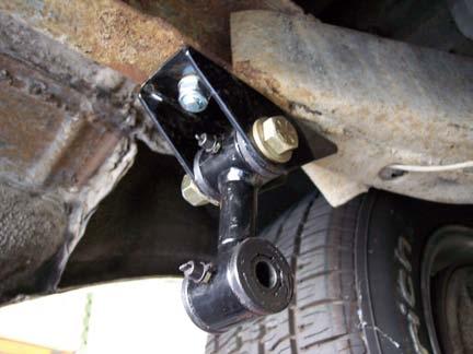 » Once the clevis brackets are installed, loosen, but do not remove, the U-bolts holding the axle clamps.