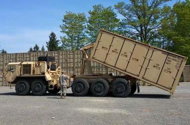 Army BOH s patented FPU Expeditionary Mobility System reduces ISO Container footprint by an average of 57%