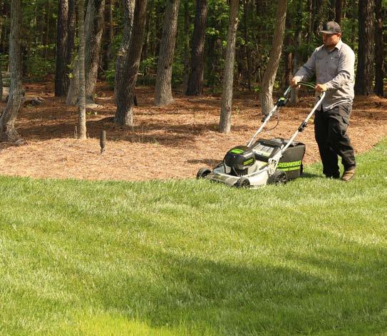 82-volt Brushless Lawn Mower STANDS UP TO THE MOST DEMANDING USERS The GM 210 3-in-1 Lawn Mower combines the Greenworks Commercial 82-volt lithium-ion battery with superior brushless motor technology