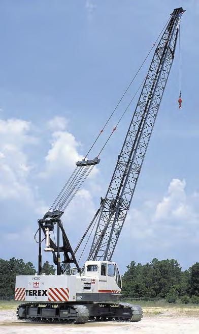 HC 60 Hydraulic Crawler Crane FEATURES 60 tons (54.4 mt) max lift capacity 160 ft. (48.8 m) max lift crane boom length 130+40 ft. (39.6+12.