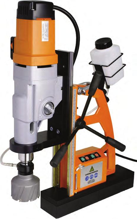 R 130 4MT Magnetic Drilling Machine Technical data Core Drills: 130mm Twist Drills: 45mm Load RPM: 30 80/50 120/130 350/210 550 min Tool Holder: MT4 Tapping: up to M42 Stroke: 230mm Voltage: 110/230V