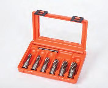 HSS CUTTER SETS with universal 19mm Weldon Shank An assortment of the most popular sizes of cutters clearly