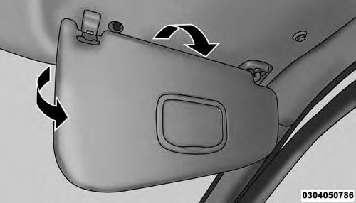 Your vehicle may be equipped with courtesy mirror located on the passenger sun visor.