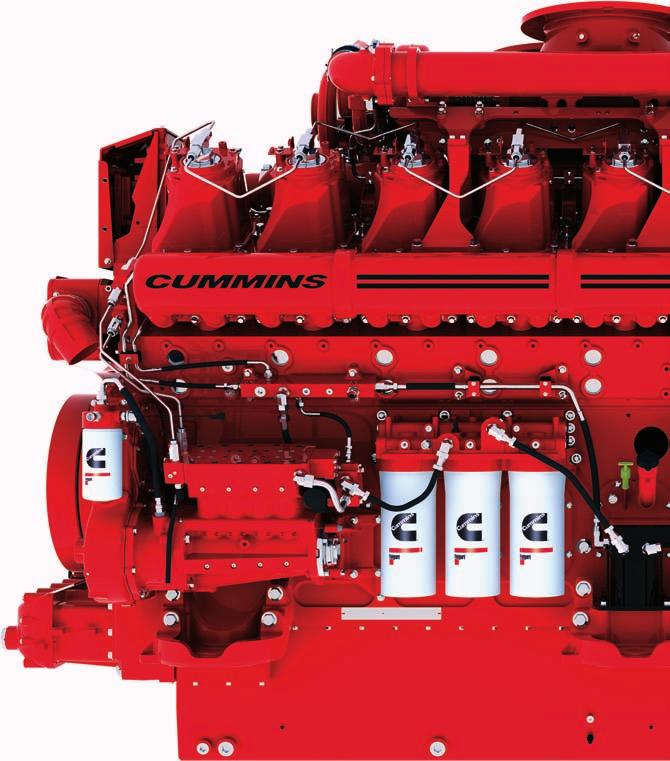 More Power QSK95 The most powerful offering from Cummins with up to 4400 hp / 3282 kw the QSK95 surpasses other high-speed engines.