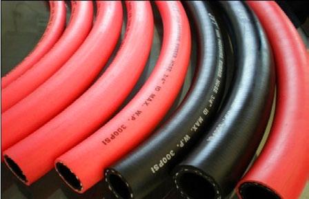 Mines Air Water Hose Fire resistant and anti-static softwall hose for compressed air and water, used in mines.
