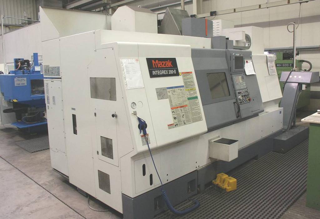 5-axes CNC turning and milling machine Mazak Integrex 200-III - turning diameter: 210 mm - distance between centres: 1,016 mm main spindle milling spindle - driving power: 22 kw 15 kw -