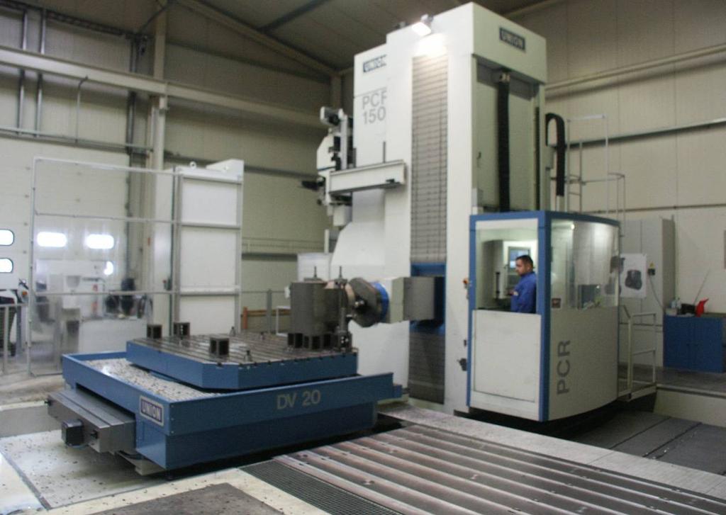 5-axes CNC boring mill Union PCR 150 - X-axis: 8,000 mm - tool holding fixture: SK 50 - Y-axis: 3,000 mm - driving power: 47 kw