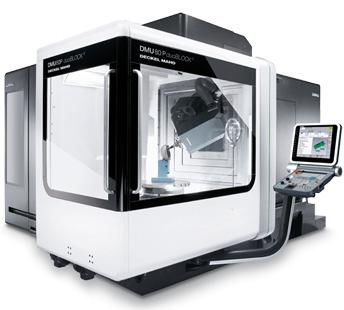 5-axes CNC machining centre with Gear module DMU 80 P - X-axis: 800 mm - Y-axis: 800 mm - Z-axis: 800 mm - B-axis: