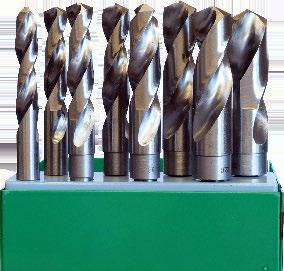 ..  IN0003, IN0103(SAE) 8 Pc Reduced Shank HSS M2 Drill Bit Set IN0003 Sizes: 13, 14, 15, 16, 18, 20, 22 and