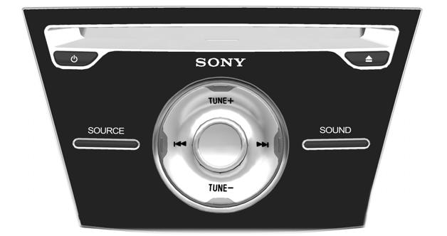 Audio System E184903 A B C D E F G H Power: Press to switch the system on and off. CD slot: Insert a CD. TUNE: In radio mode, press to manually search through the radio frequency band.
