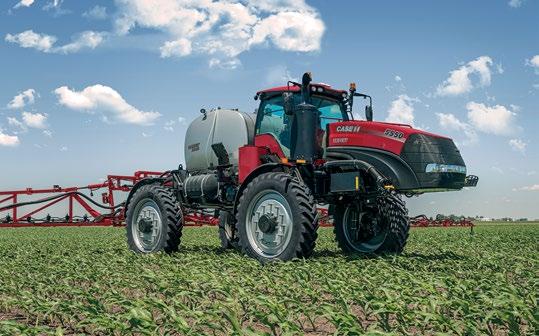 ROLLING IN ROW CROPS. The Trident 5550 gives you the flexibility in a single piece of equipment to meet the early spring demands of fertilizer applications and preplant weed control.