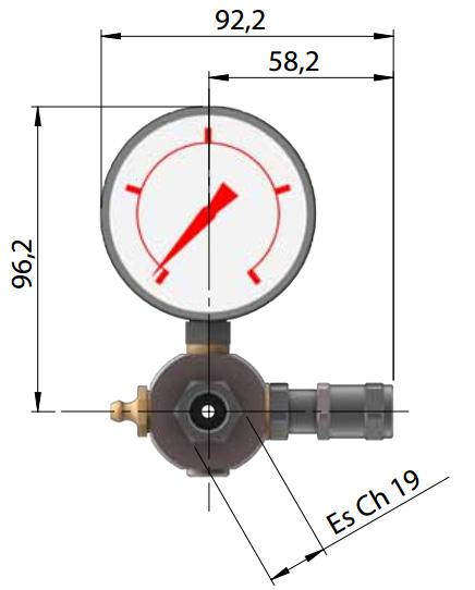 02 Pressure gauge - Relief valve - Grease nipple The