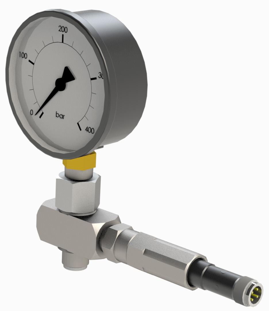 Accessories Adjustable pumping element Two-way clamp with pressure gauge A70.093524 Pressure gauge - inductive sensor The block is direclty mounted on the pump outlet.