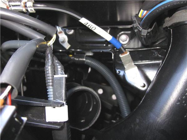 Loosen the hose clamp at the neck of the air box.
