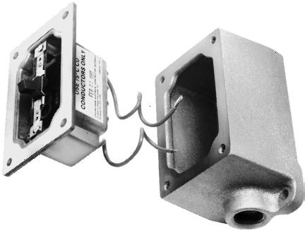Small compact enclosures have accurately ground wide flanges on body, cover and sealing well for flame-tight joints.