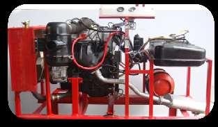 with all the fittings of the engine along with radiator, silencer, air filter, starter, battery, alternator, indication meters, fuel tank, LPG tank,electrical wiring with ignition switch etc.