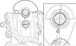 4. Place the crankshaft onto the upper crankcase so that the No.1 piston at TDC (Top Dead Center).