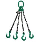 QOS Quadruple leg alloy chain sling with master link one end and sling QOF Quadruple leg alloy