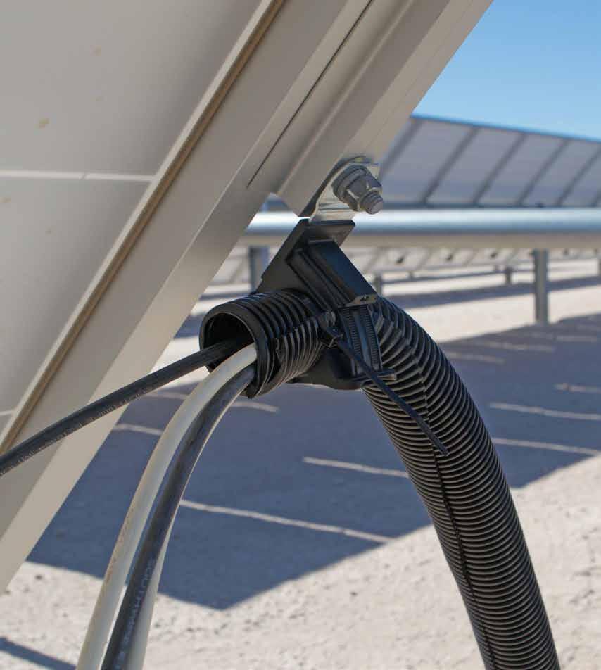 Protection Products HelaGuard nylon conduit utilizes materials that are highly resistant to UV rays, making it ideally suited for use in solar applications.