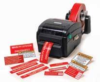 For voltage and current labeling, we offer variable print label options with a partially printed template.