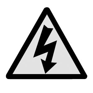 The presence of this label indicates an electrical shock hazard exists in the location or area where the label is placed.