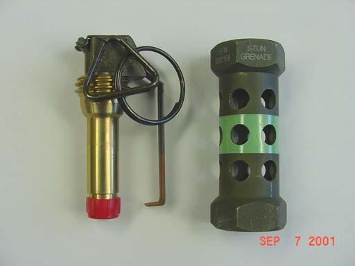 M84 Stun Grenade Details Major Components STEEL BODY M42 Primer FIRST FIRE MIX DELAY MIX