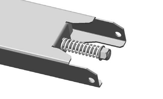 Adjust the tension of belt at end rail.
