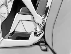 If your child restraint is equipped with the LATCH system, see Lower Anchorages and Top Tethers for Children (LATCH System) on page 1-62. See Top Strap on page 1-57 if the child restraint has one.