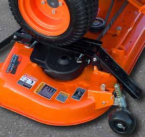 CLASS-LEADING DRIVE-OVER MOWER DECK GROUND