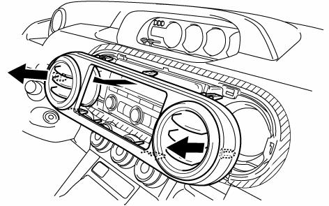 tape around the audio cluster (shaded areas in the figure) before removing the audio