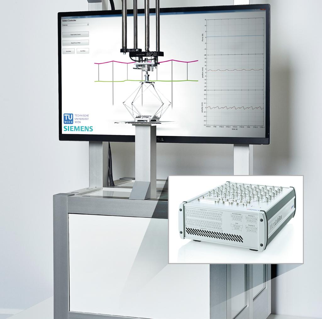 PAGE 30 CUSTOMERS Source: Vienna University of Technology Figure 4: A MicroLabBox was used to build a smaller demonstrator model of the pantograph test bench.