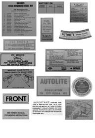 Order on-line @ www.cgfordparts.com Decals - Section 45 DF141 58-59 Pass DF141, 352, "Thunderbird Special", use with #DF140...ea. 6.00 65-67 Glxe DF1328, 240...ea. 4.50 65-67 Glxe DF1300, 289-2V...ea. 4.50 65-66 Glxe DF57, 352-2V.