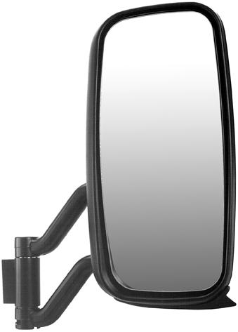 External Mirrors Volvo Volvo Black plastic mirror head. Mirror head: 367 x 82 mm. Mirror glass: 355.5 x 69.5 mm. Mounted on 8/22 mm dia. arm.