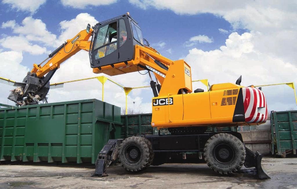 TRACKED/WHEELED MATERIAL HANDLING. 1. Fully protected Optional screen guards protect the operator from flying debris. 1 5 5.