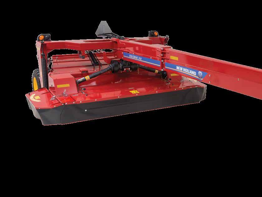 Their NEW low-profile disc cutterbar cuts close at a shallow angle, slicing cleanly through the lightest grass or toughest down and tangled crops, and produce clean, good-looking mown fields.