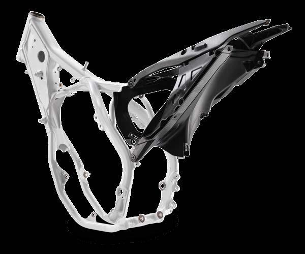 FEATURES AND BENEFITS COMPOSITE CARBON FIBRE SUBFRAME The composite subframe is a design unique to Husqvarna showcasing pioneering technologies and innovation.