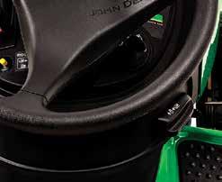 (Available on the D125, D130 and D140.) Automatic transmission is featured on the D105 Ride-on Mower.