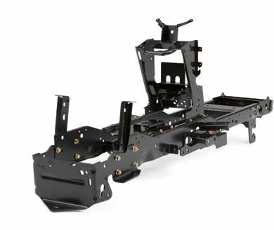 (Available on the X300 and X500 Select Series.) A heavy-duty robotically welded frame.