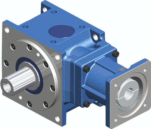 10 DYNA SERIES Highest Precision Right-Angle Gear Reducer Utilizes Sophisticated Hypoid Gearing DS-W Single output shaft configuration with our high performance bellow
