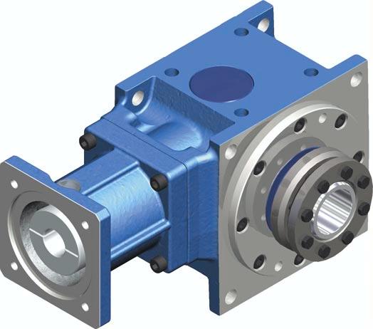 hypoid gearing for the second stage) Frame sizes from 55 mm to 190 mm DS-H Hollow bore output configuration with our high performance bellow  hypoid gearing for the second