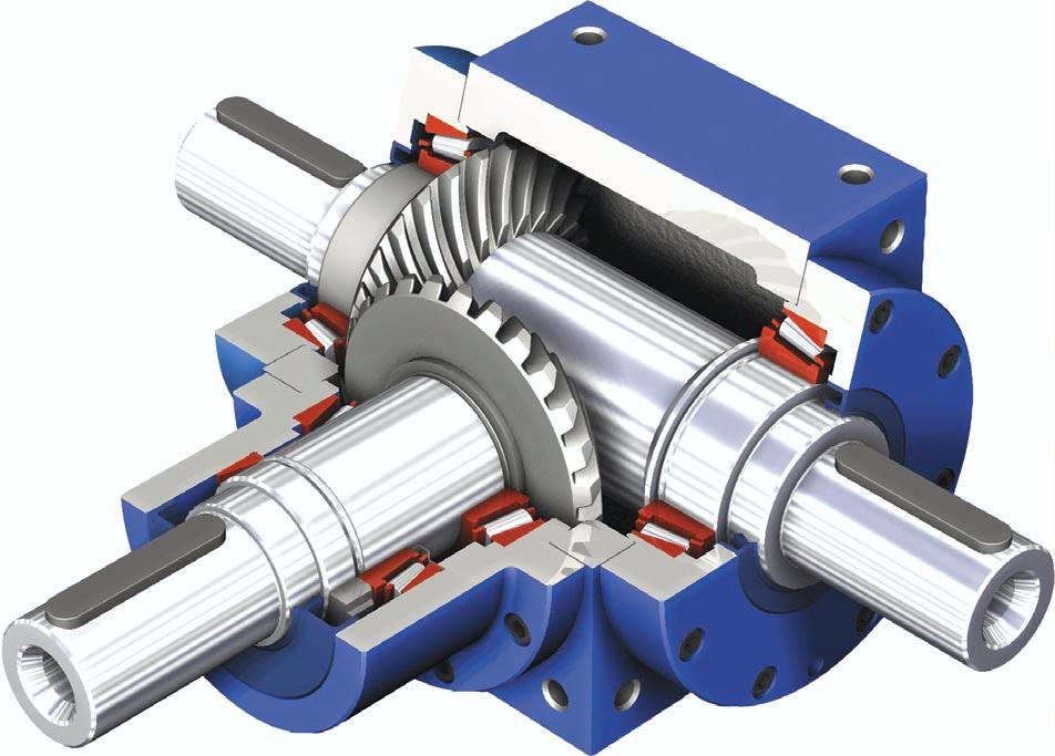 14 HIGH POWER SERIES The High Power Series is our high-torque, low-ratio, multiple output shaft configuration right-angle gear reducer.